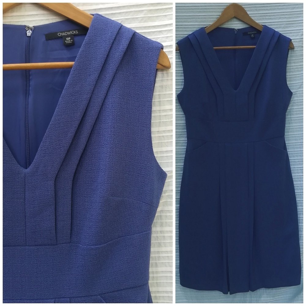 Chadwicks Periwinkle Cocktail Sheath Dress